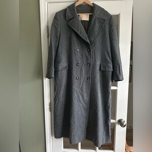 Vintage Pendleton grey 100% virgin wool trench coat
